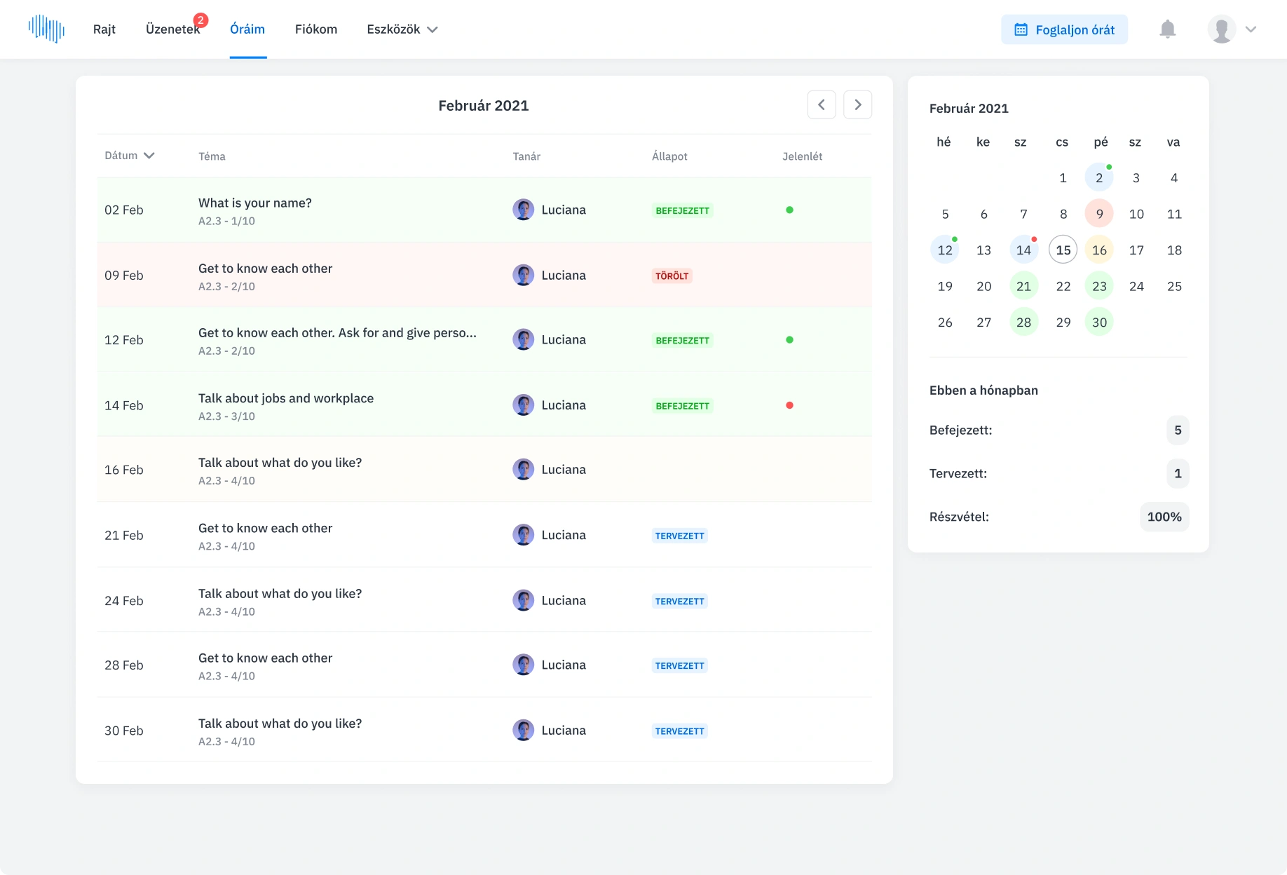 Student Space - A leckéim