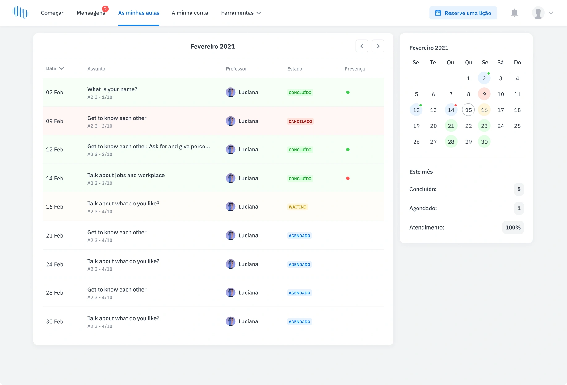 Falante nativo - As minhas lições