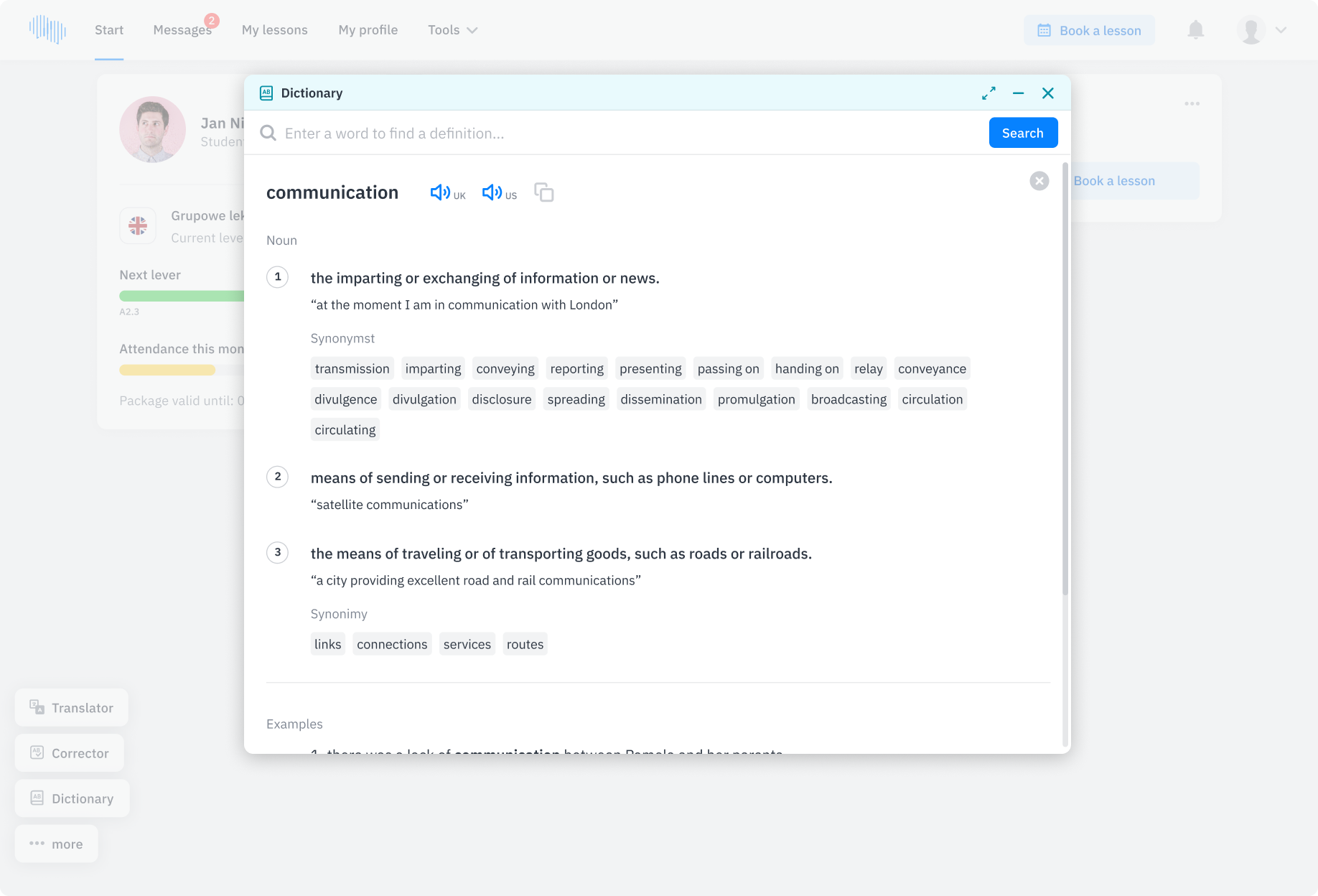 Vorbitor nativ - Unelte